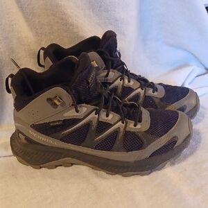 Merrell Men's Black and Gray Athletic Shoes Waterproof Size 9.5